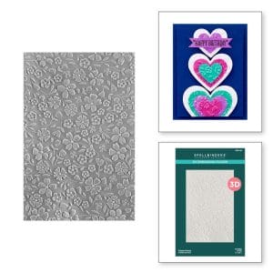 Spellbinders 3D Embossing Folder 5.5"X8.5" - Flower Frenzy -Floral Reflection