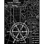 Stamperia Stencil 20 by 25 cm - Songs Of The Sea Rudder