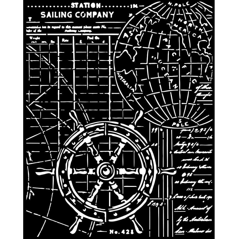 Stamperia Stencil 20 by 25 cm - Songs Of The Sea Rudder KSTD142 stamperia Stencil Stamperia Stencil 20 by 25 cm - Songs Of The Sea Rudder