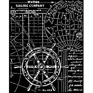 Stamperia Stencil 20 by 25 cm - Songs Of The Sea Rudder