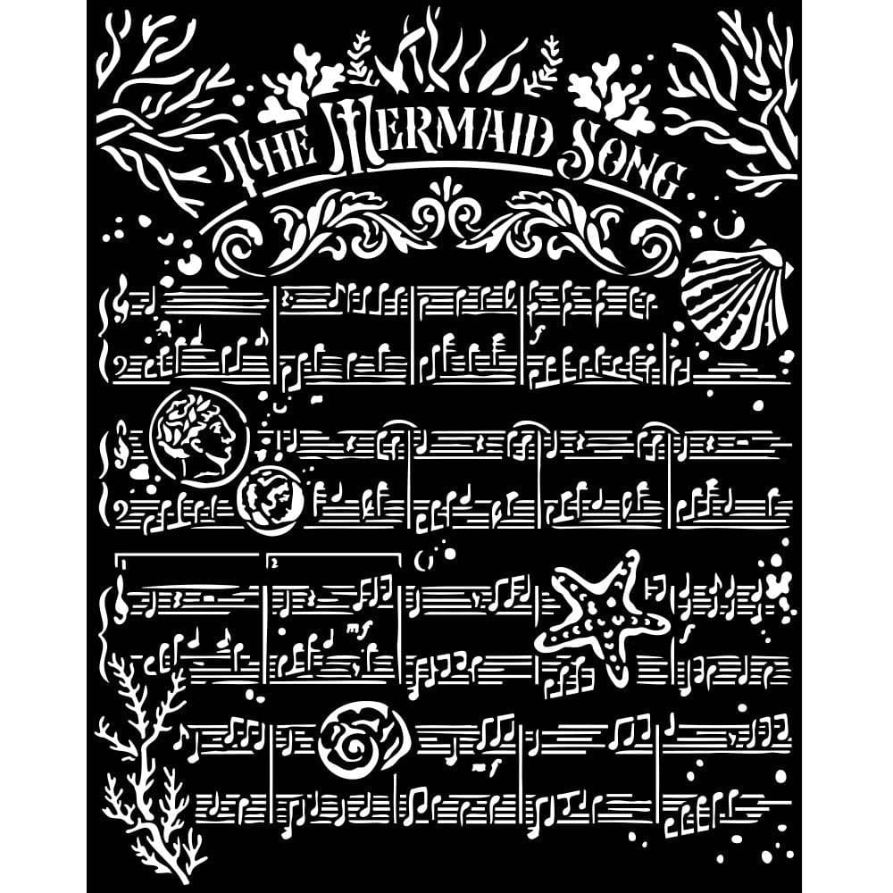 Stamperia Stencil 20 by 25 cm - Songs Of The Sea The Mermaid Song KSTD143 stamperia Stencil Stamperia Stencil 20 by 25 cm - Songs Of The Sea The Mermaid Song