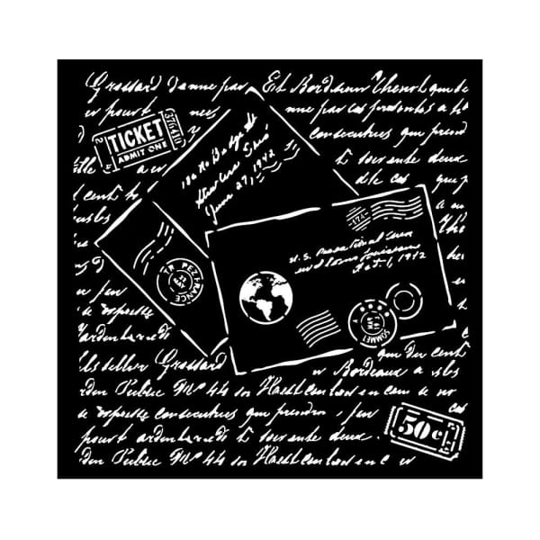 Stamperia Stencil 7"X7" - Around The World Letters