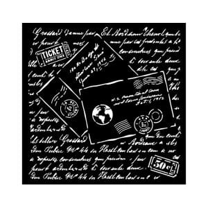Stamperia Stencil 7"X7" - Around The World Letters