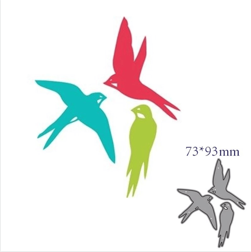Steel Dies - Birds (Set of 3 dies) LC2273 steel dies Steel Dies - Birds (Set of 3 dies)