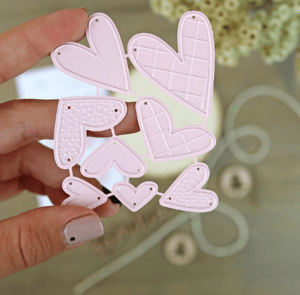 Steel Dies - Patterned Hearts (Set of 8 dies)