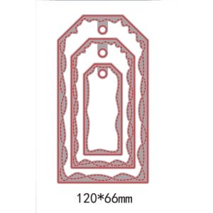 Steel Dies - Curved Stitched Tags (Set of 3 dies)