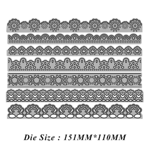 Steel Border Dies - Various Filigree Borders (Set of 7 dies)