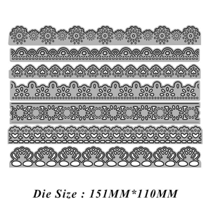 Steel Border Dies - Various Filigree Borders (Set of 7 dies)