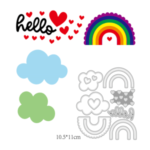 Steel Cutting Dies - Mini Rainbows and Clouds (Set of 10 dies)
