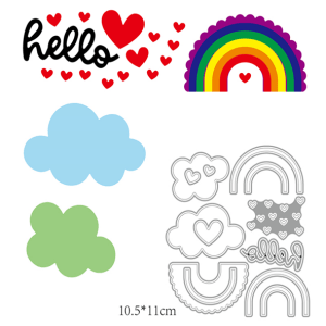 Steel Cutting Dies - Mini Rainbows and Clouds (Set of 10 dies)