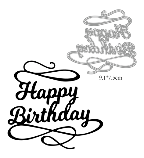 Steel Cutting Dies - Happy Birthday (LC298)