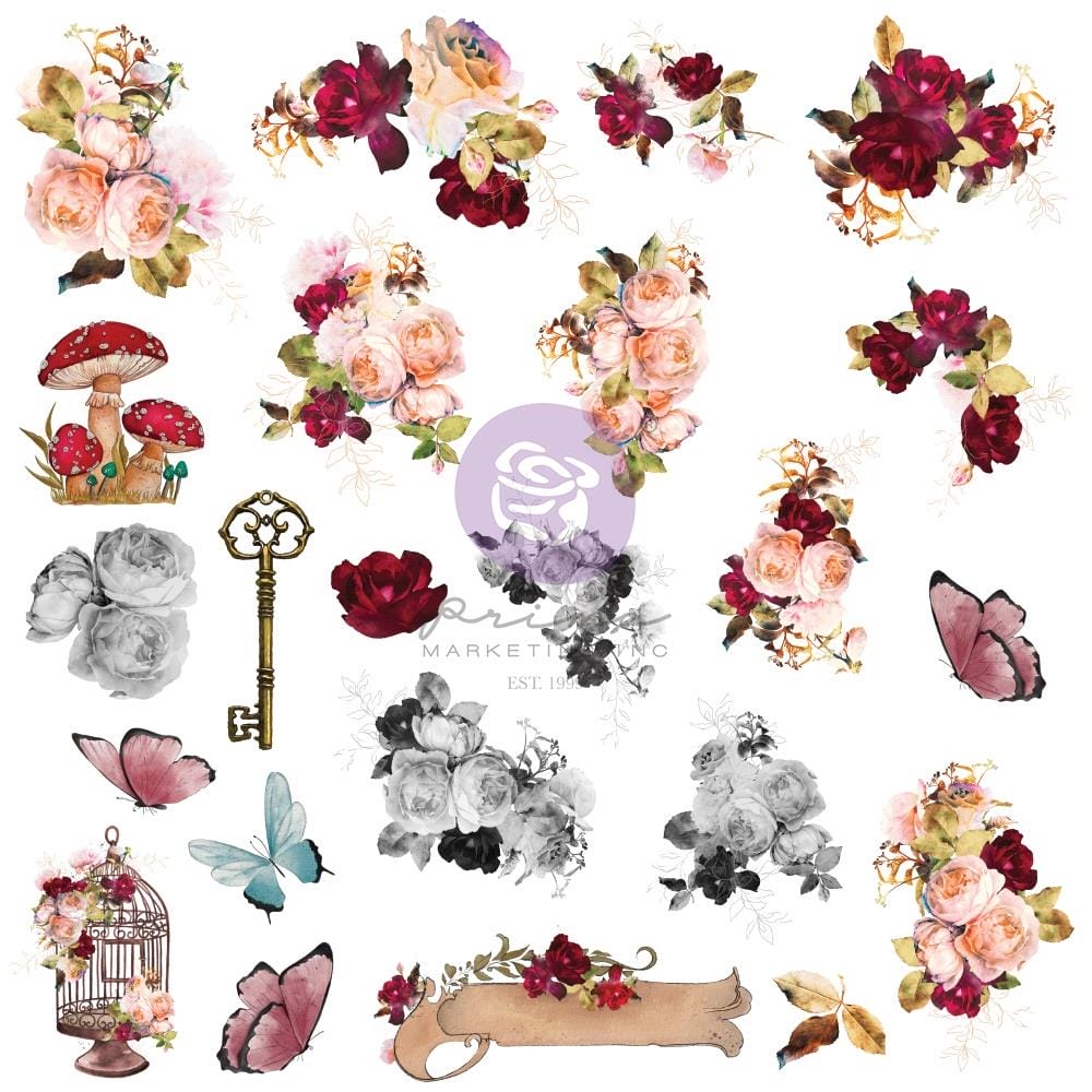 Prima Lost in Wonderland Vellum Ephemera 46/Pkg 665203 prima vellum ephemera Prima Lost in Wonderland Vellum Ephemera 46/Pkg