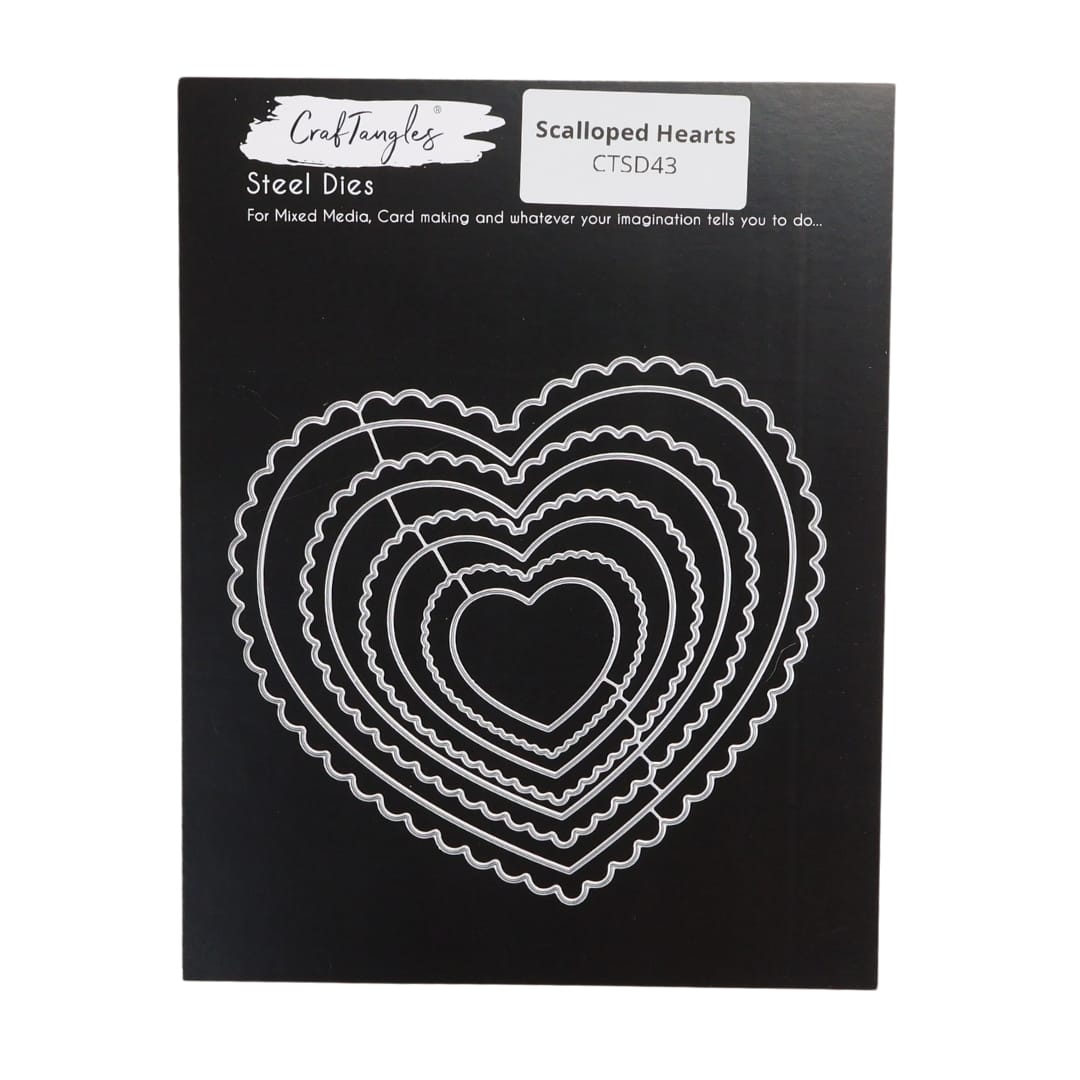 CrafTangles Steel Dies - Scalloped Hearts (Set of 8 dies) CTSD43 CrafTangles dies Scalloped Hearts 1 CTSD43_CrafTangles_dies_Scalloped_Hearts_1