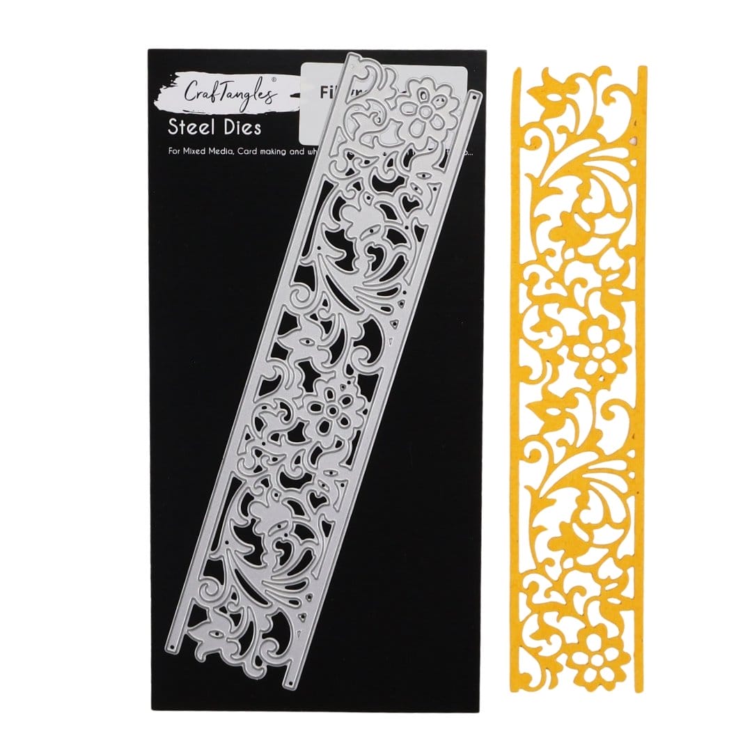 CrafTangles Steel Border Die - Filigree Border CTSD45 CrafTangles dies Filigree Border CrafTangles Steel Border Die - Filigree Border