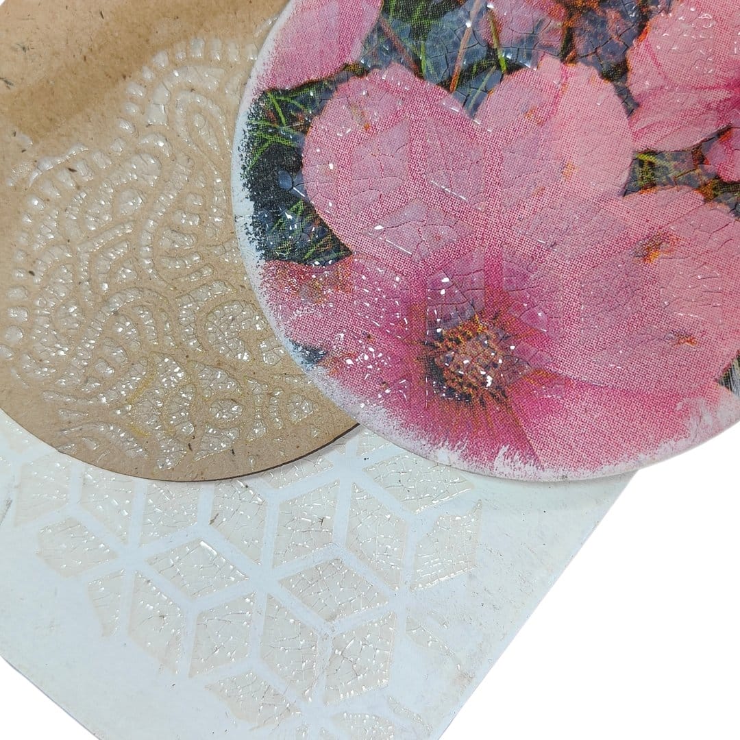 CrafTangles mixed media essentials - Crackle Texture Paste - Translucent (120 ml) CrafTangles Texture Paste Crackle Translucent 4 CrafTangles-Texture-Paste-Crackle-Translucent_4