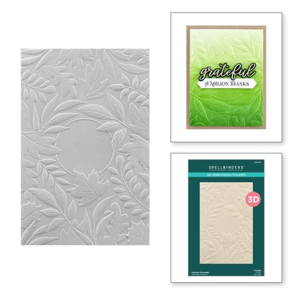 Spellbinders 3D Embossing Folder 5.5"X8.5" - Autumn Serenade