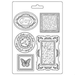 Stamperia Soft Maxi Mould A5 - Blue Land Plates