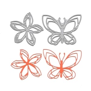 Steel Cutting Dies - Sketched Flower and Butterfly (Set of 2 dies)