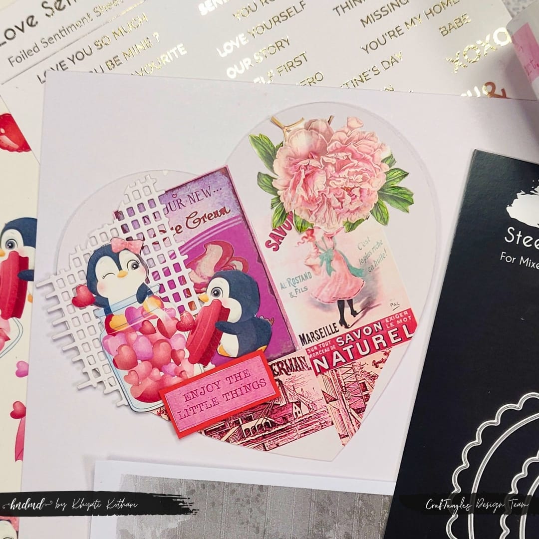 CrafTangles Journal Sticker Rolls (Pack of 5 designs) - Collage Vintage Elements - Blue 4Jan24 4Jan24