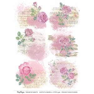 CrafTangles A4 Transfer It Sheets - Exotic Flowers 11