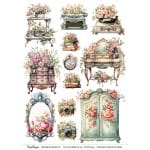 CrafTangles A4 Transfer It Sheets - Floral Elements 14