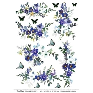 CrafTangles A4 Transfer It Sheets - Spring Flowers 51