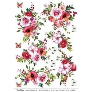 CrafTangles A4 Transfer It Sheets - Spring Flowers 52