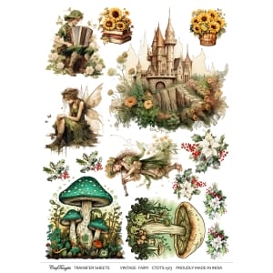 CrafTangles A4 Transfer It Sheets - Vintage Fairy