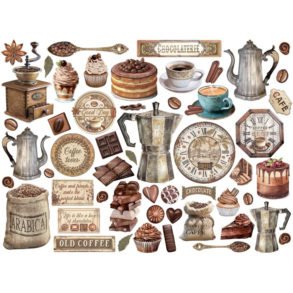 Stamperia Die-Cuts - Coffee and Chocolate DFLDC87 stamperia die cut 1 DFLDC87_stamperia_die_cut_1