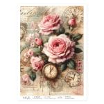 CrafTangles Decoupage Napkin / Tissue / Collage Paper - Vintage Flowers 1