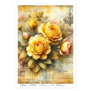 CrafTangles Decoupage Napkin / Tissue / Collage Paper - Vintage Flowers 2