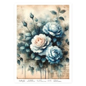 CrafTangles Decoupage Napkin / Tissue / Collage Paper - Vintage Flowers 4