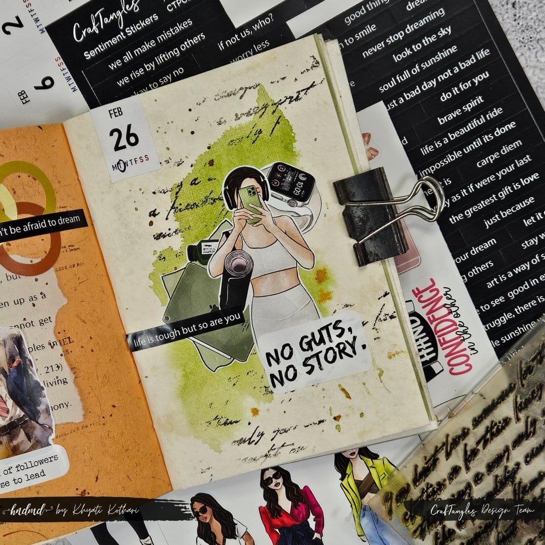 CrafTangles Precut Journal Stickers - Girl Boss 2 (Pack of 48 stickers) 26Feb24 26Feb24