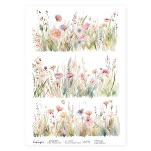 CrafTangles Decoupage Napkin / Tissue / Collage Paper - Wildflowers 5