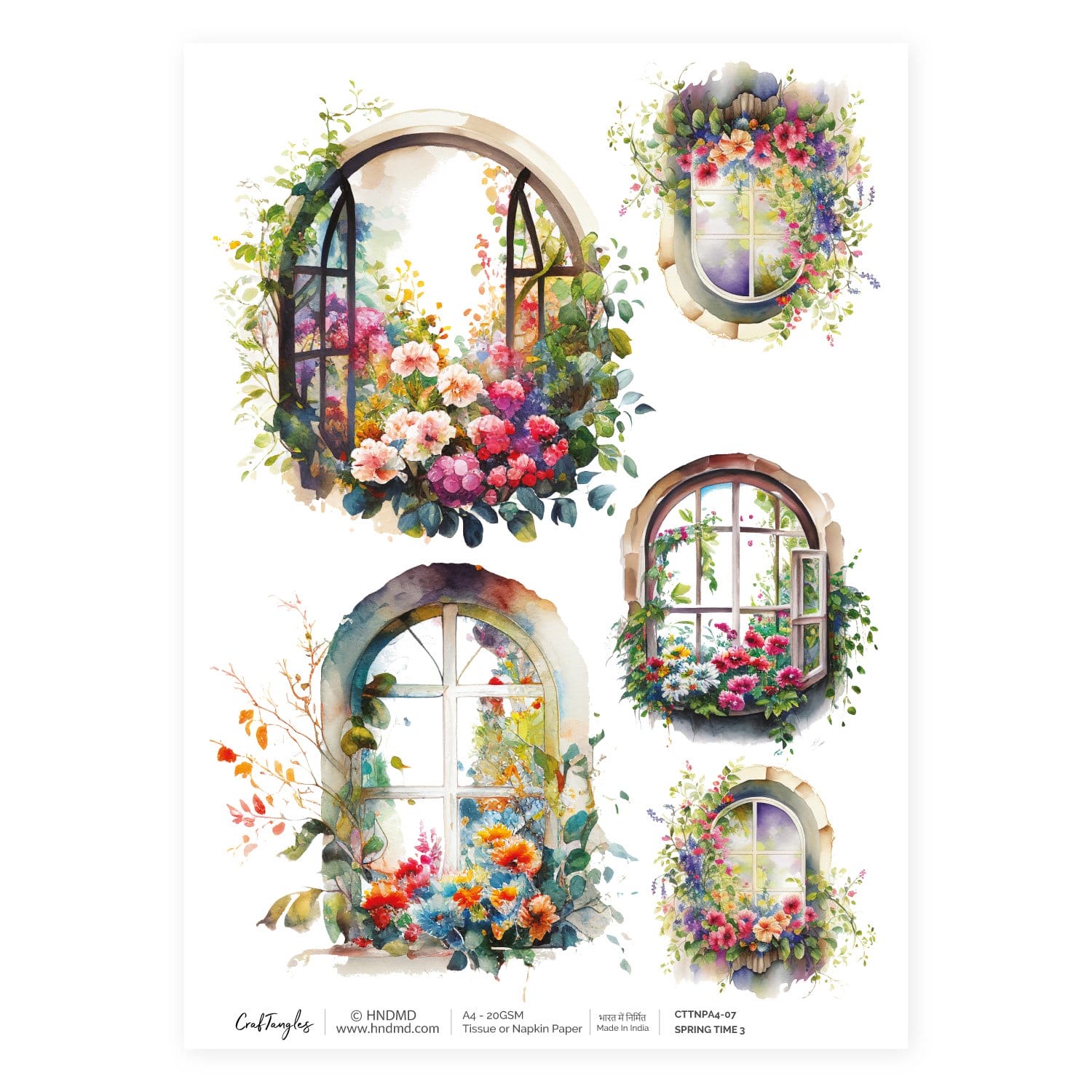 CrafTangles Decoupage Napkin / Tissue / Collage Paper - Spring Time 3 7 SpringTime 3 CrafTangles Tissue napkin paper CrafTangles Decoupage Napkin / Tissue / Collage Paper - Spring Time 3