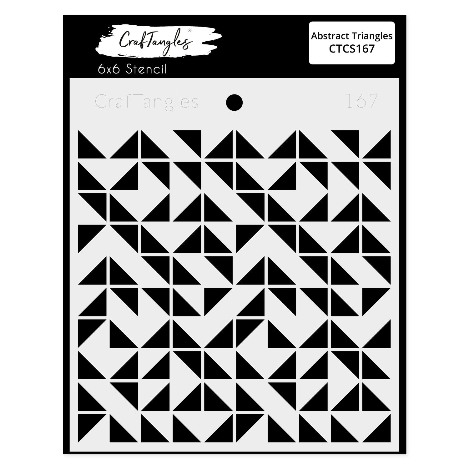 CrafTangles 6"x6" Stencil - Abstract Triangles CTCS167 Craftangles stencils abstract triangles CrafTangles 6"x6" Stencil - Abstract Triangles