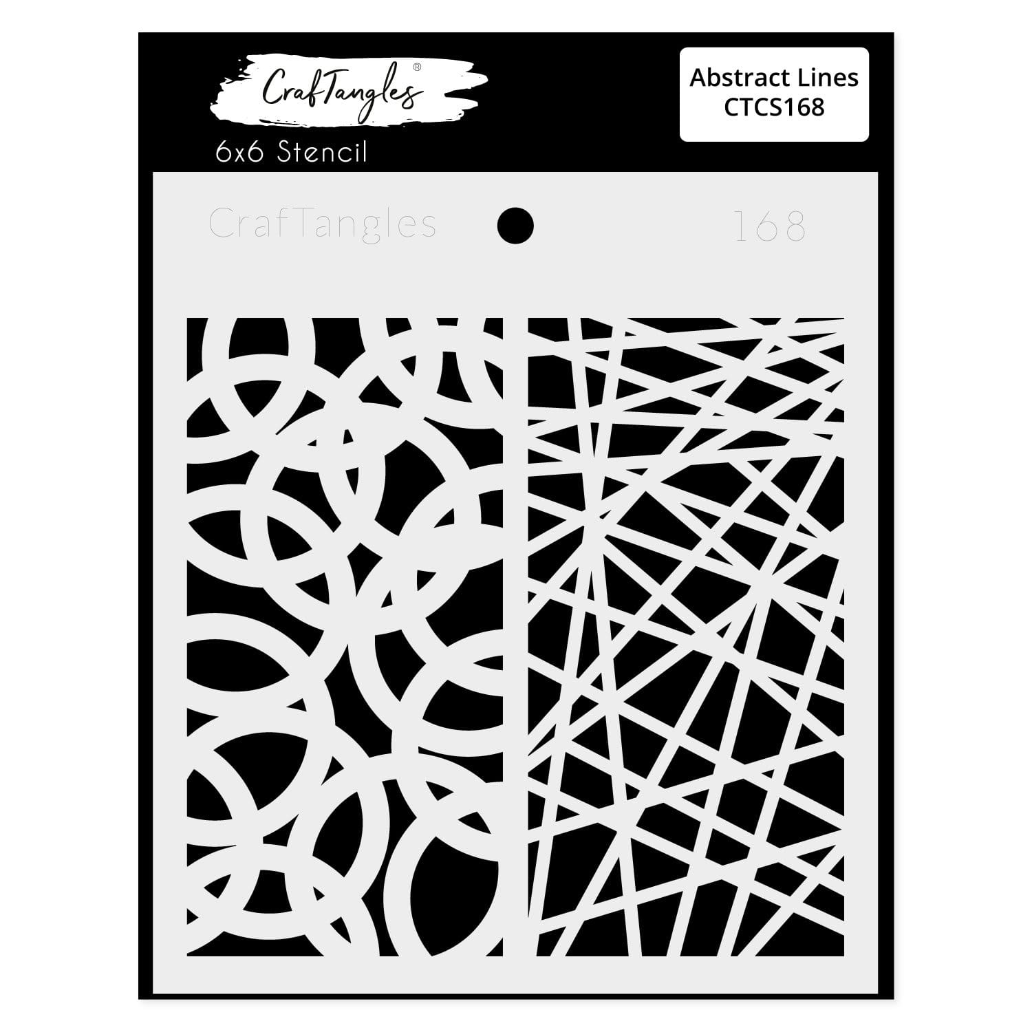 CrafTangles 6"x6" Stencil - Abstract Lines CTCS168 Craftangles stencils abstract lines CrafTangles 6"x6" Stencil - Abstract Lines