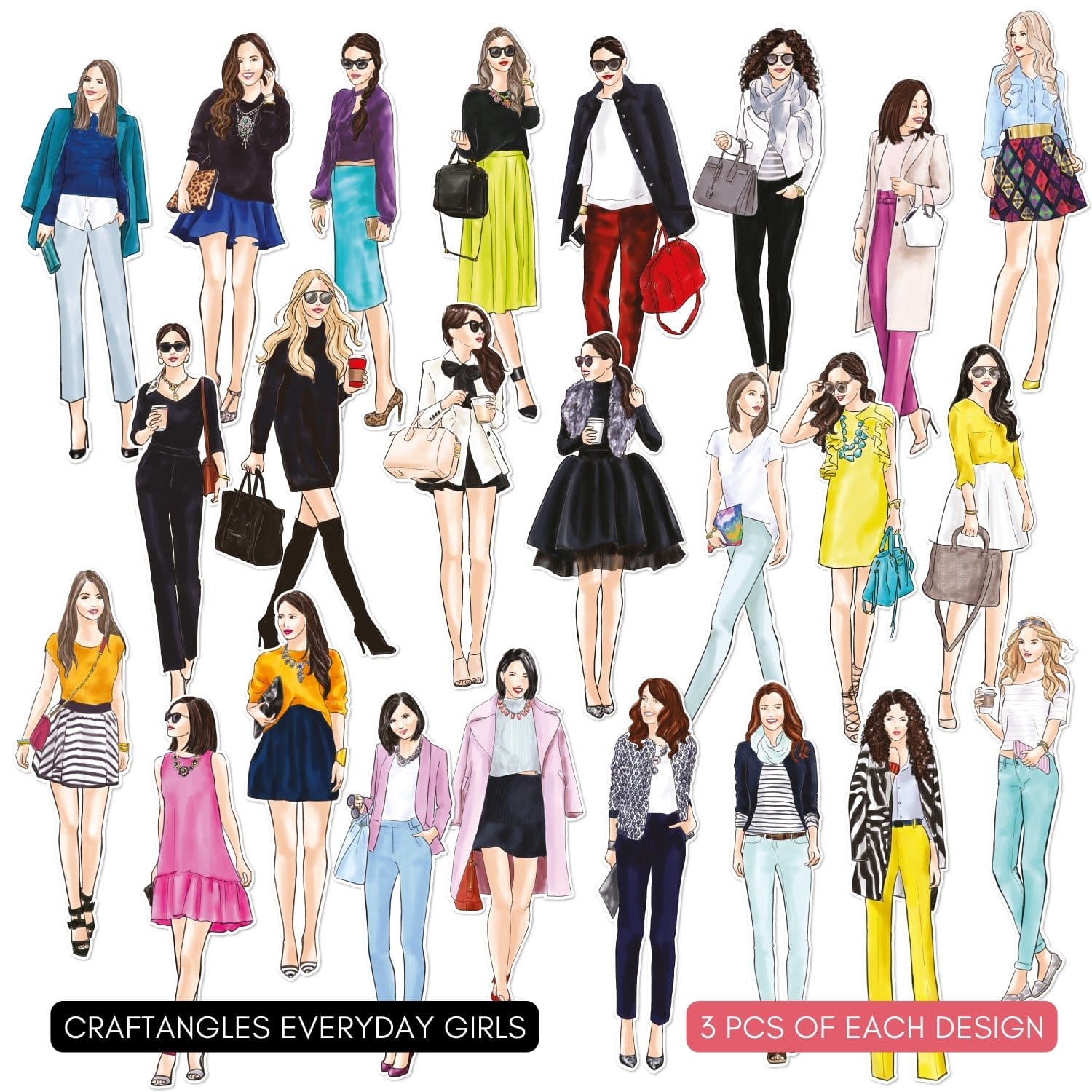 CrafTangles DieCuts / Ephemera Pack - Everyday Girls 1 (72 pcs) CTDCP 01 Everyday Girls 2 highlighted CrafTangles DieCuts / Ephemera Pack - Everyday Girls 1 (72 pcs)