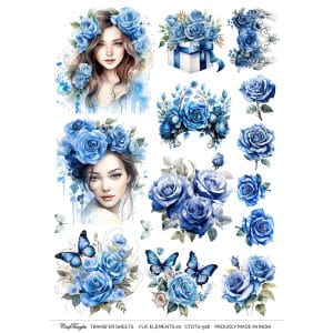 CrafTangles A4 Transfer It Sheets - Floral Elements 20