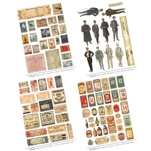 CTPCS-01_VintageEphemeras-01_CrafTangles_Precut_Journal_Stickers_1