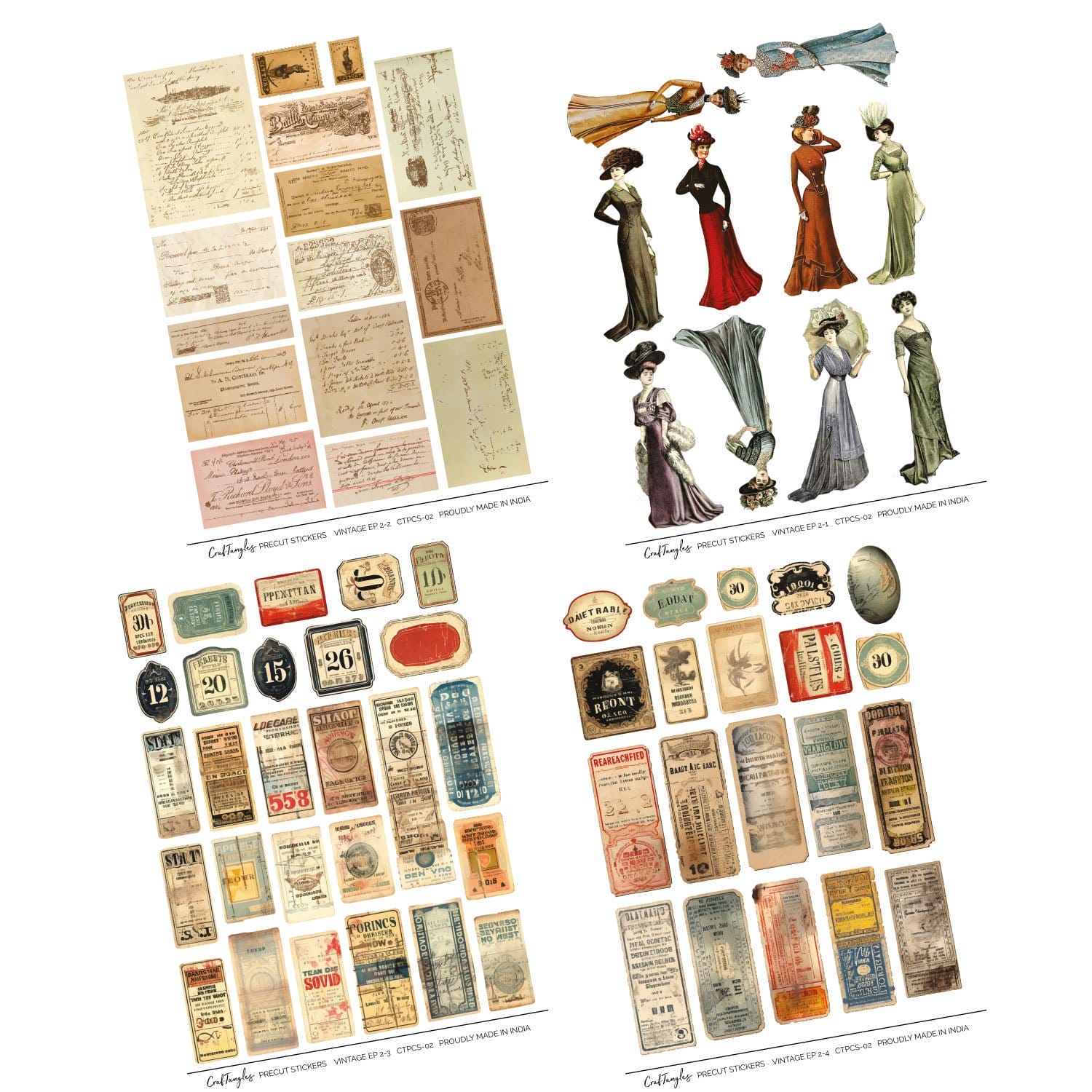 CTPCS-02_VintageEphemeras-02_CrafTangles_Precut_Journal_Stickers_1