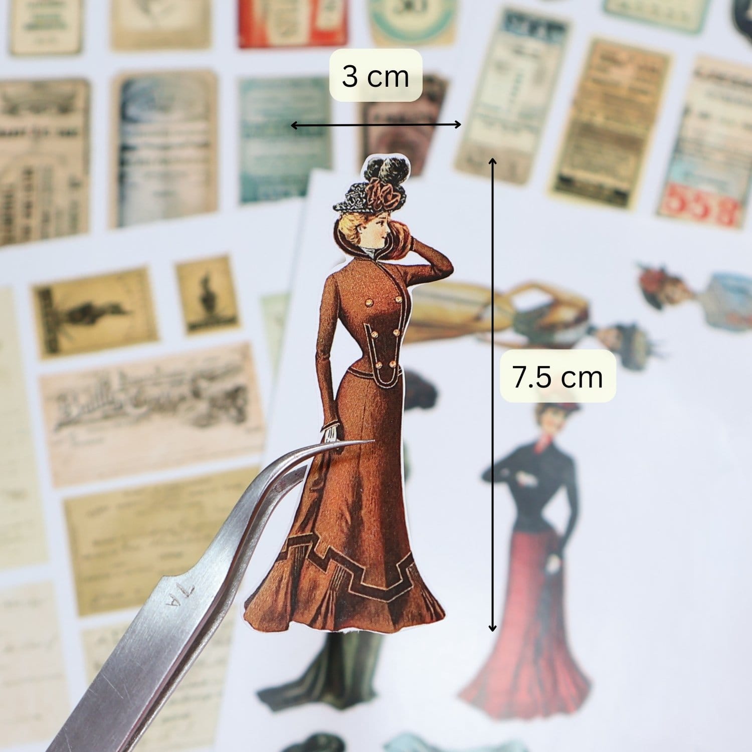 CrafTangles Precut Journal Stickers - Vintage Ephemeras 2 (Pack of 72 stickers) CTPCS 02 VintageEphemeras 02 CrafTangles Precut Journal Stickers 2 CTPCS-02_VintageEphemeras-02_CrafTangles_Precut_Journal_Stickers_2