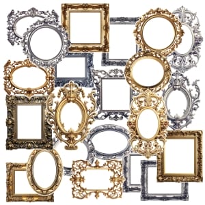 CrafTangles Precut Journal Stickers - Frames 1 (Pack of 22 stickers)