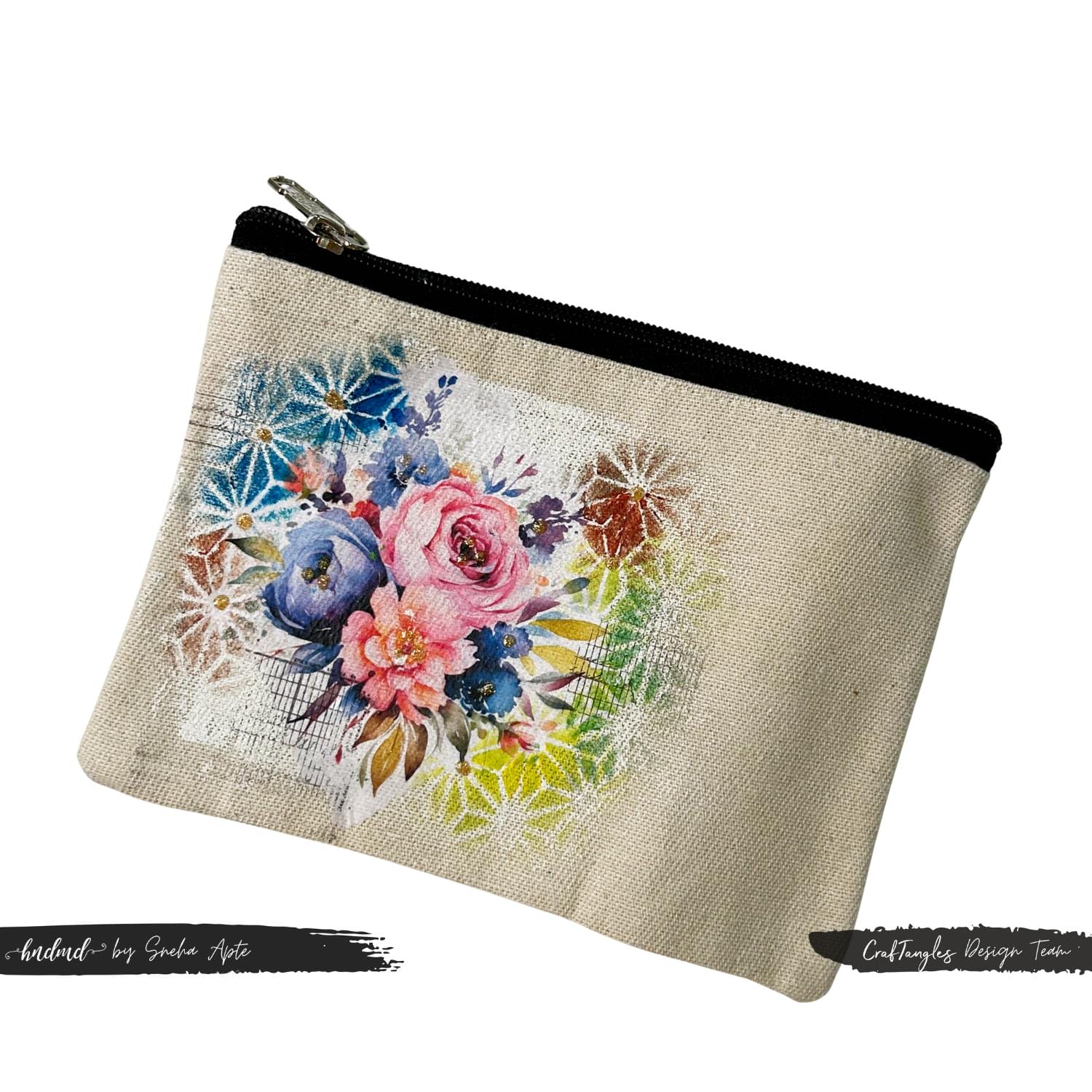 CrafTangles Decoupage Napkin / Tissue / Collage Paper - Spring Flowers 1 CrafTangles Decoupage Pouch 9 CrafTangles Decoupage Napkin / Tissue / Collage Paper - Spring Flowers 1 - Image 5