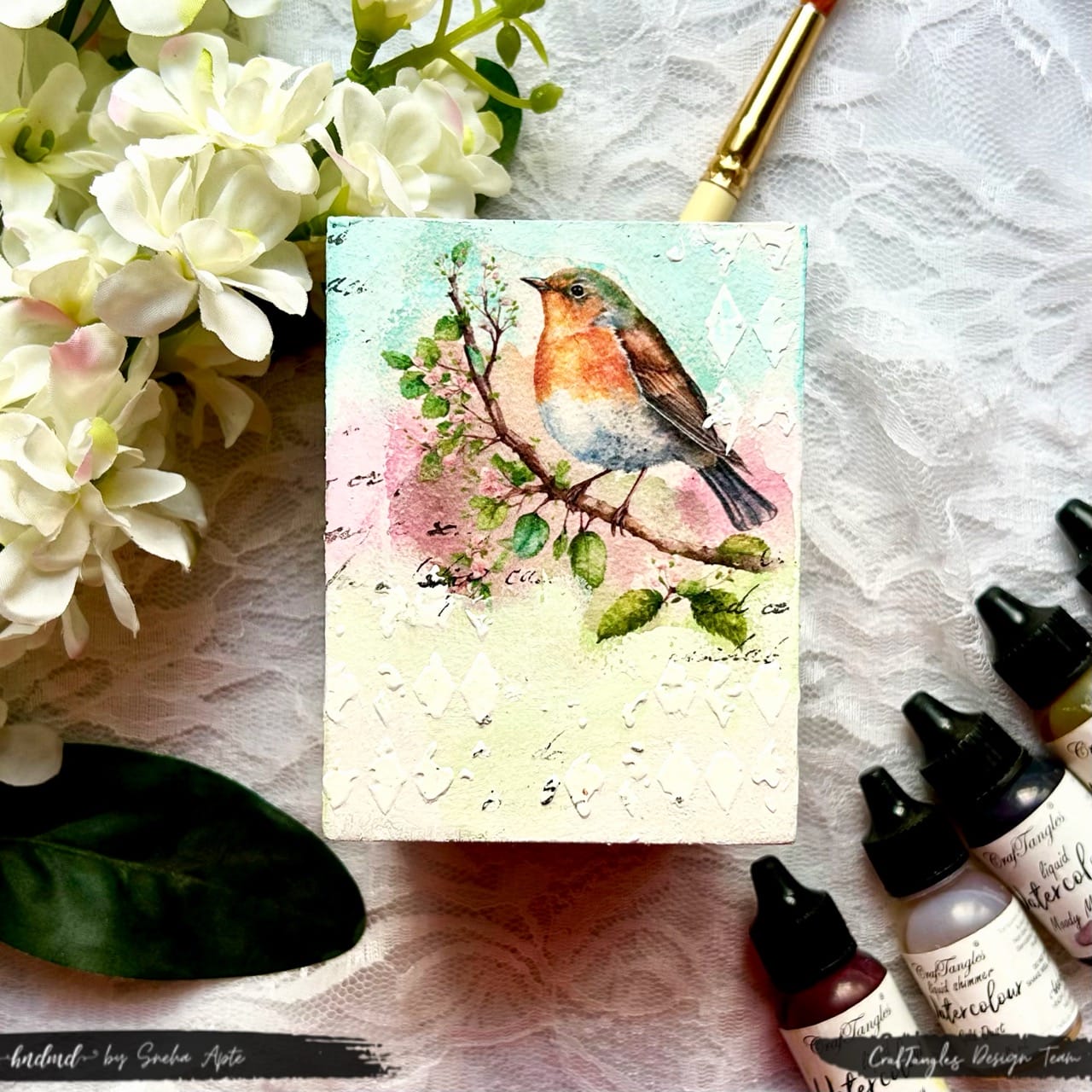 CrafTangles Decoupage Napkin / Tissue / Collage Paper - Spring Time 3 CrafTangles decoupage napkin sneha 2 CrafTangles_decoupage_napkin_sneha_2