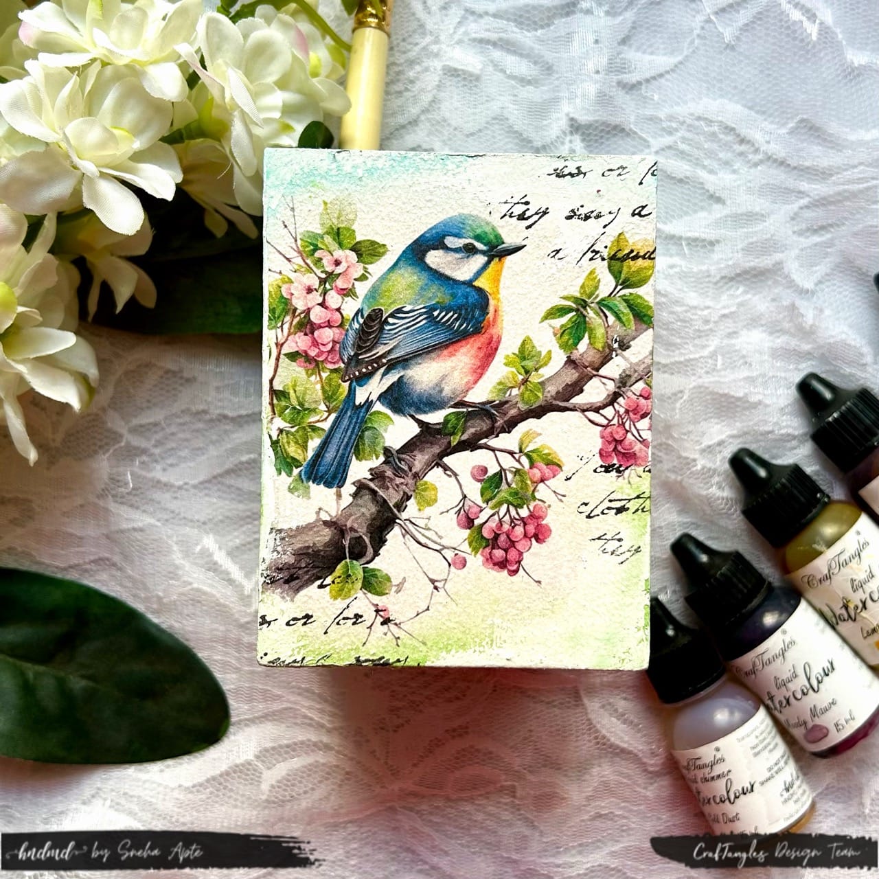 CrafTangles Decoupage Napkin / Tissue / Collage Paper - Spring Time 3 CrafTangles decoupage napkin sneha 3 CrafTangles_decoupage_napkin_sneha_3