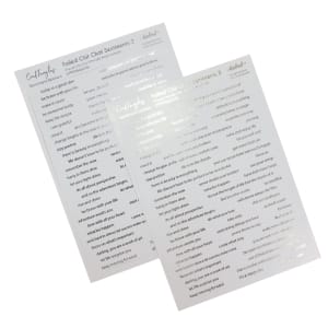 CrafTangles Precut Gold and Silver Journal Stickers - Foiled ChitChat Sentiments 2