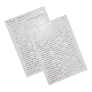 CrafTangles Precut Gold and Silver Journal Stickers - Foiled ChitChat Sentiments 3