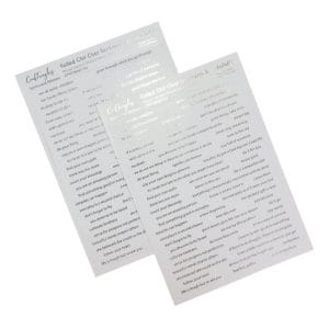 CrafTangles Precut Gold and Silver Journal Stickers - Foiled ChitChat Sentiments 3