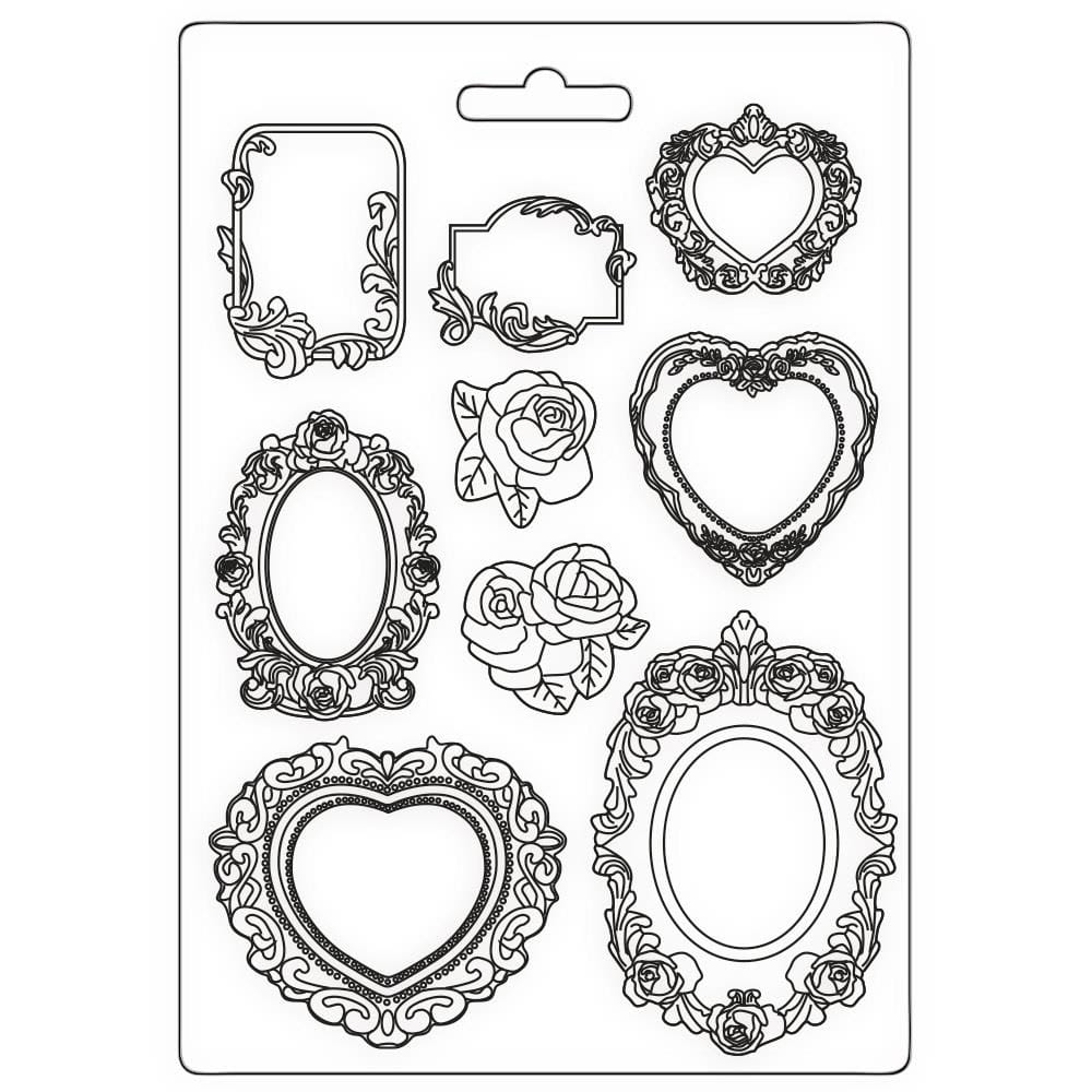 Stamperia Soft Maxi Mould 8.5"X11.5" - Precious Frames